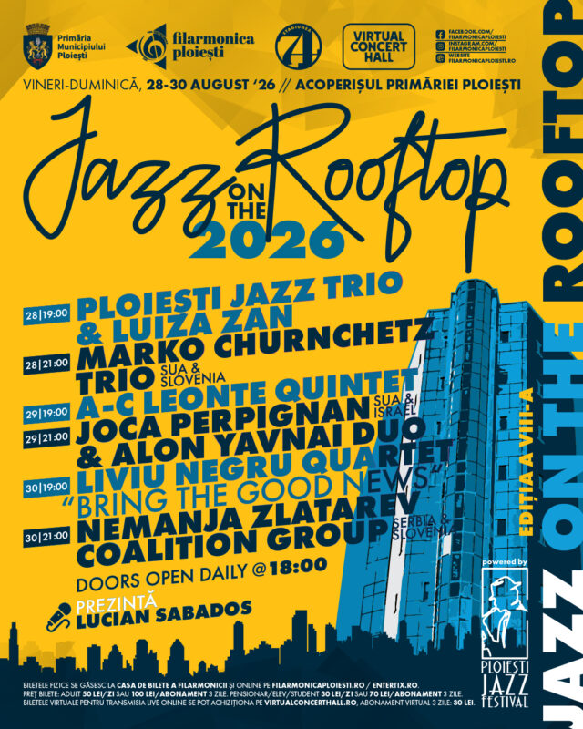 Bilet virtual transmisie live Jazz on the Rooftop VIII - 28-30 august 2026