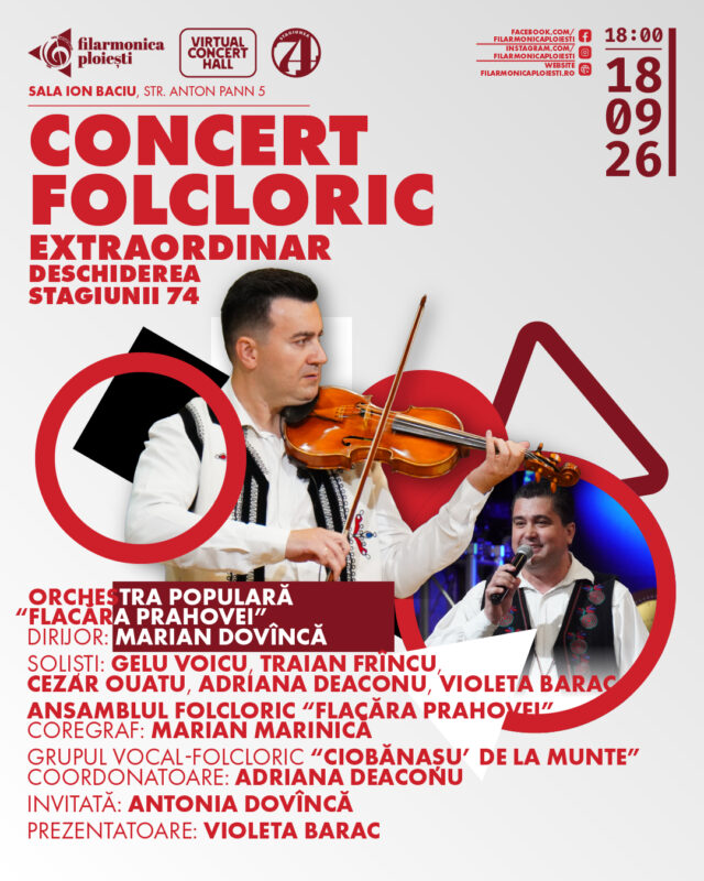 Bilet virtual transmisie live Concert Folcloric Extraordinar - Deschiderea Stagiunii 74 - 18 septembrie 2026
