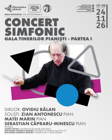Bilet virtual transmisie live Gala Tinerilor Pianiști – Partea I – 24 noiembrie 2026