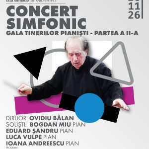 Bilet virtual transmisie live Gala Tinerilor Pianiști – Partea a II-a – 26 noiembrie 2026